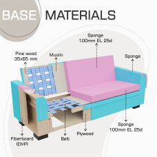 диван HOBEL MODERN LUXE ECONOM F/R BLACK 4503/ BROWN LEONARDO 6 (2)