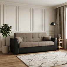 sofa HOBEL MODERN LUXE ECONOM F/R BLACK 4503/ BROWN LEONARDO 6 (2)