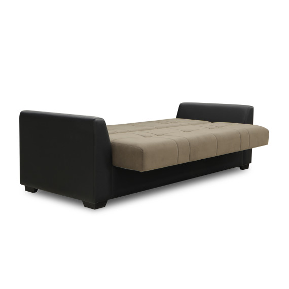 sofa HOBEL MODERN LUXE ECONOM F/R BLACK 4503/ BROWN LEONARDO 6 (2)