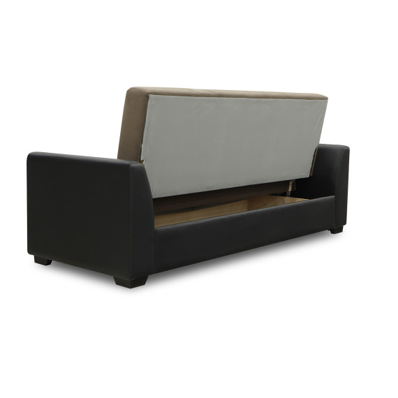 sofa HOBEL MODERN LUXE ECONOM F/R BLACK 4503/ BROWN LEONARDO 6 (2)