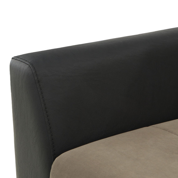 sofa HOBEL MODERN LUXE ECONOM F/R BLACK 4503/ BROWN LEONARDO 6 (2)