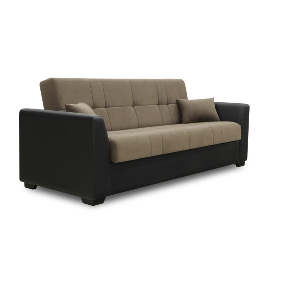 sofa HOBEL MODERN LUXE ECONOM F/R BLACK 4503/ BROWN LEONARDO 6 (2)