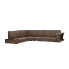 sofa HOBEL NEW CORNER CORONA F/R CAPPUCCINO PHANTOM 12/ LIGHT CREAM BEATTO 1066 L (10)