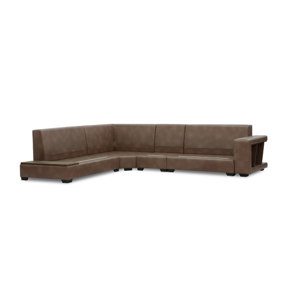 sofa HOBEL NEW CORNER CORONA F/R CAPPUCCINO PHANTOM 12/ LIGHT CREAM BEATTO 1066 L (10)