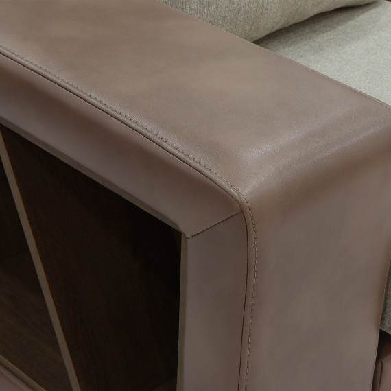 sofa HOBEL NEW CORNER CORONA F/R CAPPUCCINO PHANTOM 12/ LIGHT CREAM BEATTO 1066 L (10)