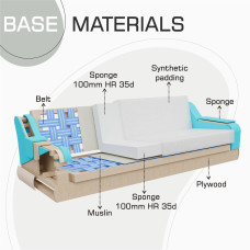 sofa set HOBEL OLIVIA 3+1+1 F/R CAPPUCCINO MONACO 4/BUKLE 4 (4)