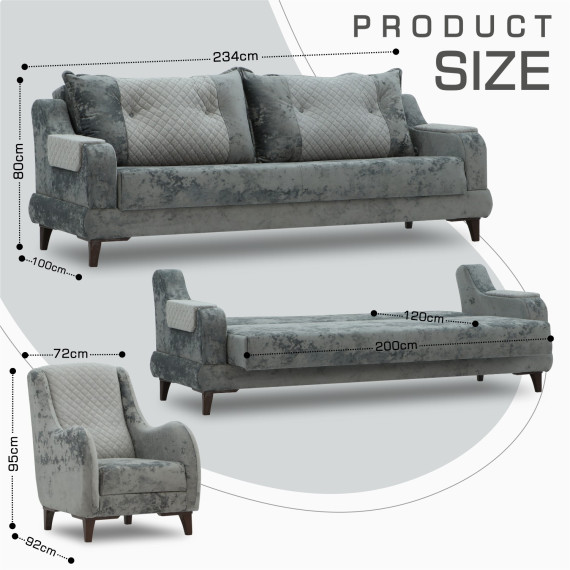 გარნიტური HOBEL OLIVIA 3+1+1 F/R GREY MONACO 14/BONCUK 19 (4)