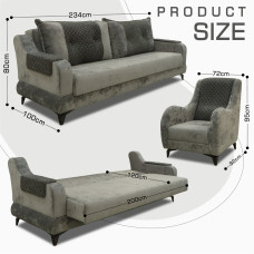 гарнитур HOBEL OLIVIA 3+1+1 GREY MONACO 14/BONCUK 19 (4)