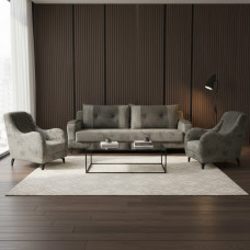 გარნიტური HOBEL OLIVIA 3+1+1 GREY MONACO 14/BONCUK 19 (4)