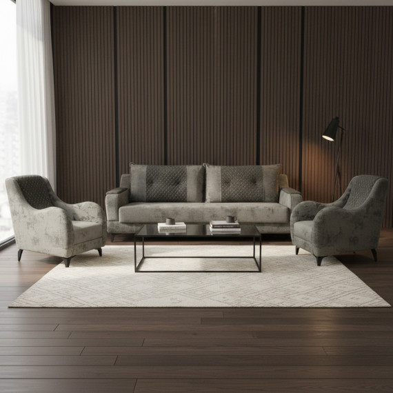 гарнитур HOBEL OLIVIA 3+1+1 GREY MONACO 14/BONCUK 19 (4)