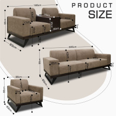 гарнитур HOBEL RIO LUXE 3+2+1  CHOCOLATE PHANTOM 7/BROWN BELLA 5 (4)