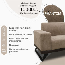 гарнитур HOBEL RIO LUXE 3+2+1  CHOCOLATE PHANTOM 7/BROWN BELLA 5 (4)