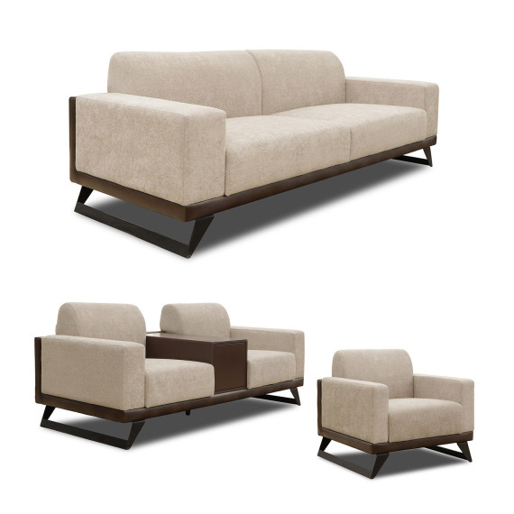 გარნიტური HOBEL RIO LUXE 3+2+1  CHOCOLATE PHANTOM 7/CREAM BONCUK 4 (4)