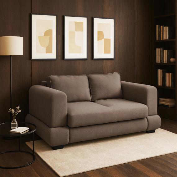 დივანი HOBEL SIDNEY PLUS 2 STR F/Z LIGHT BROWN BUKLE 5 (1)