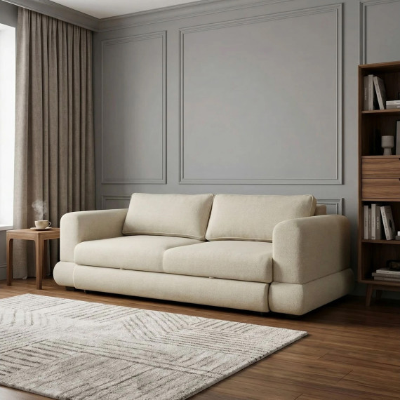 დივანი HOBEL SIDNEY PLUS 3 F/R CREAM BEATTO 1065 (2)
