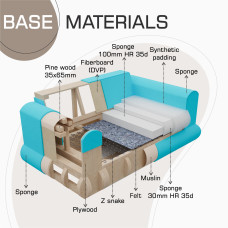 sofa HOBEL SIDNEY PLUS 3 STR F/Z LIGHT BROWN BUKLE 5 (2)