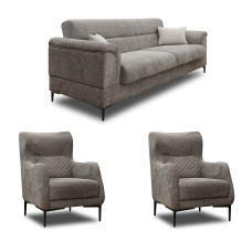 гарнитур HOBEL STONE 3+1+1 F/R GRAY BEATTO 1036/ FOREVER 910 (4)