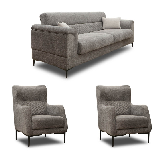 გარნიტური HOBEL STONE 3+1+1 F/R GRAY BEATTO 1036/ FOREVER 910 (4)