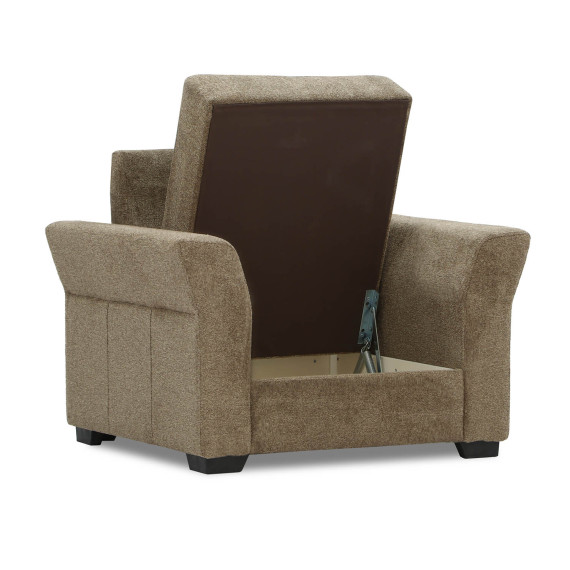 გარნიტური HOBEL TEXAS 3+1+1 D/P LIGHT BROWN BEATTO 1012 (6)