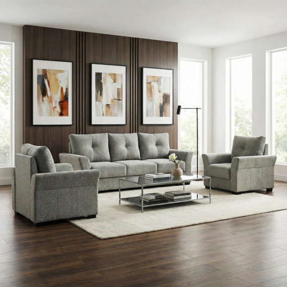 гарнитур HOBEL TEXAS 3+1+1 D/P LIGHT GREY BEATTO 1067 (6)