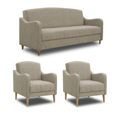 გარნიტური HOBEL UTA 3+1+1 F/R CREAM JAGUAR 3 (4)