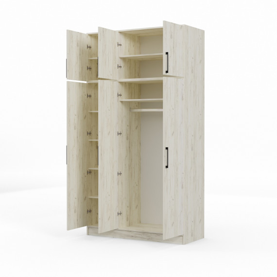 ტანსაცმლის კარადა HOBEL E-135X250 UZ-819 BLACK K001 (7)