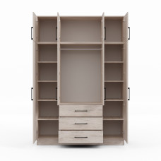 ტანსაცმლის კარადა HOBEL EX-B37 UZ-819 BLACK K083 (7)