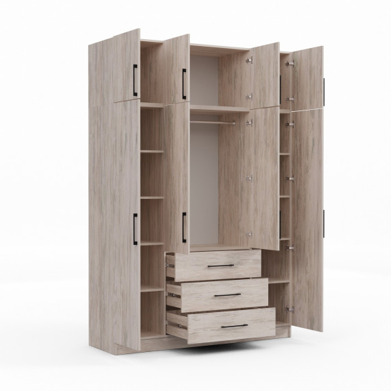 ტანსაცმლის კარადა HOBEL EX-B37 UZ-819 BLACK K083 (7)