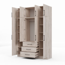 ტანსაცმლის კარადა HOBEL EX-B37 UZ-819 BLACK K083 (7)