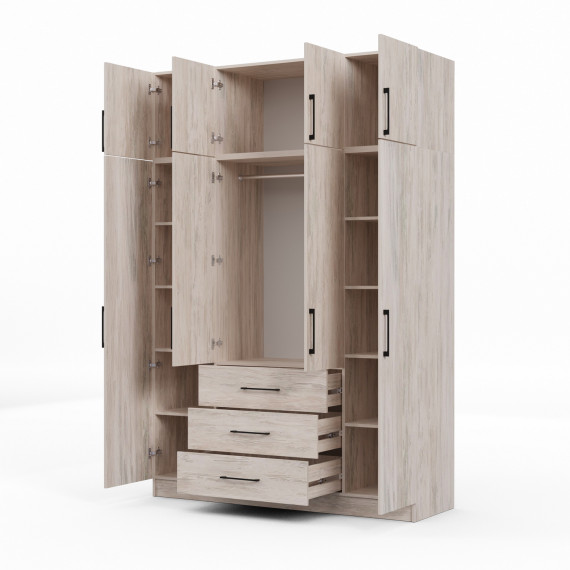 ტანსაცმლის კარადა HOBEL EX-B37 UZ-819 BLACK K083 (7)