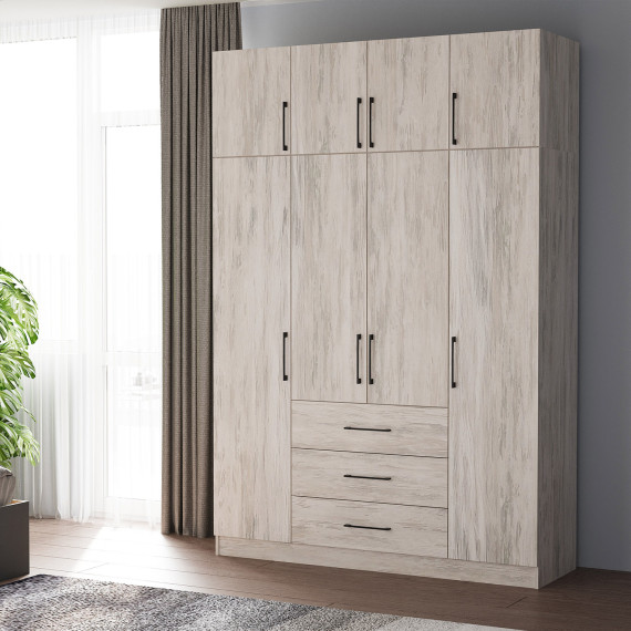 ტანსაცმლის კარადა HOBEL EX-B37 UZ-819 BLACK K083 (7)