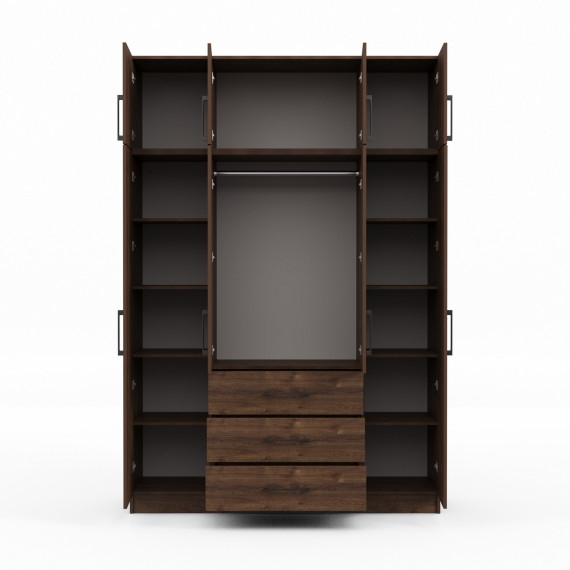 ტანსაცმლის კარადა HOBEL EX-B37 UZ-819 BLACK K090 (7)