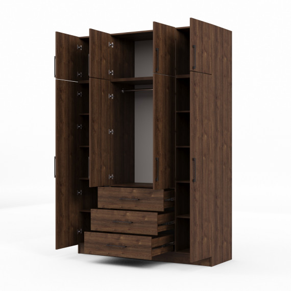 ტანსაცმლის კარადა HOBEL EX-B37 UZ-819 BLACK K090 (7)