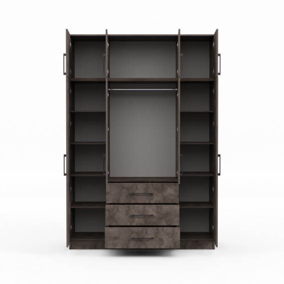 ტანსაცმლის კარადა HOBEL EX-B37 UZ-819 BLACK K539 (7)