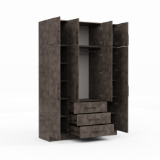 платяной шкаф HOBEL EX-B37 UZ-819 BLACK K539 (7)