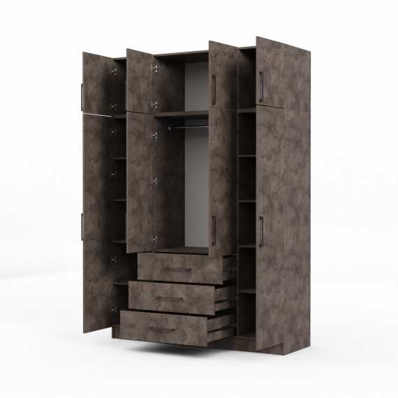 ტანსაცმლის კარადა HOBEL EX-B37 UZ-819 BLACK K539 (7)