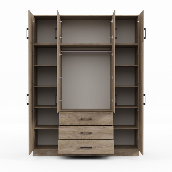 ტანსაცმლის კარადა HOBEL EX-B38 UZ-819 BLACK K105 (7)