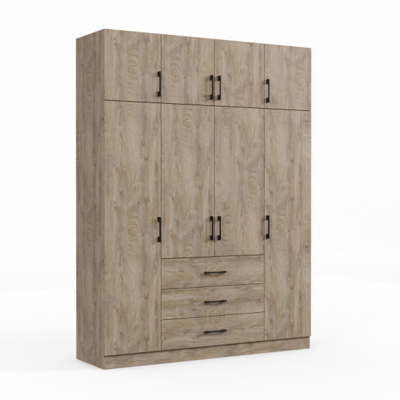 ტანსაცმლის კარადა HOBEL EX-B38 UZ-819 BLACK K105 (7)