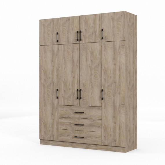 ტანსაცმლის კარადა HOBEL EX-B38 UZ-819 BLACK K105 (7)