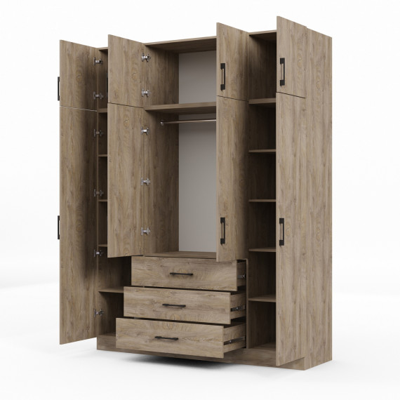 ტანსაცმლის კარადა HOBEL EX-B38 UZ-819 BLACK K105 (7)