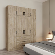 ტანსაცმლის კარადა HOBEL EX-B38 UZ-819 BLACK K105 (7)