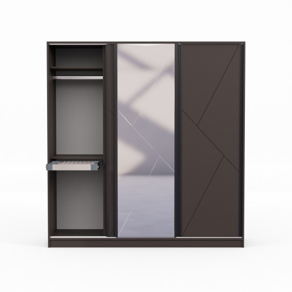 ტანსაცმლის კარადა HOBEL EX-D91 7184 (BK) (7)