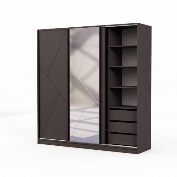 ტანსაცმლის კარადა HOBEL EX-D91 7184 (BK) (7)