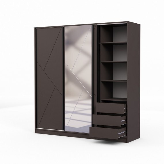 ტანსაცმლის კარადა HOBEL EX-D91 7184 (BK) (7)