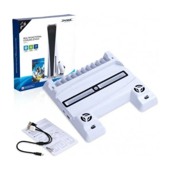 ps accessories DOBI PLAYSTATION 5 SLIM MULTIFUNCTIONAL COOLING STAND (WH)
