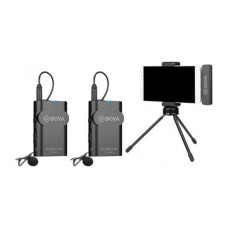 მიკროფონი BOYA BY-WM4 PRO-K6 2.4 GHZ WIRELESS MICROPHONE SYSTEM FOR ANDROID AND OTHER TYPE-C DEVICES (BK)