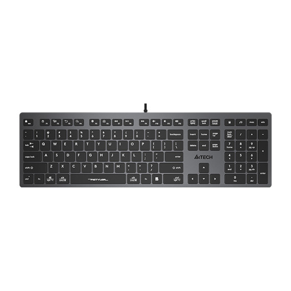 კლავიატურა A4TECH A4TECH FSTYLER FX50 LOW PROFILE SCISSOR SWITCH KEYBOARD EN/RU GREY