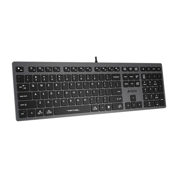 კლავიატურა A4TECH A4TECH FSTYLER FX50 LOW PROFILE SCISSOR SWITCH KEYBOARD EN/RU GREY