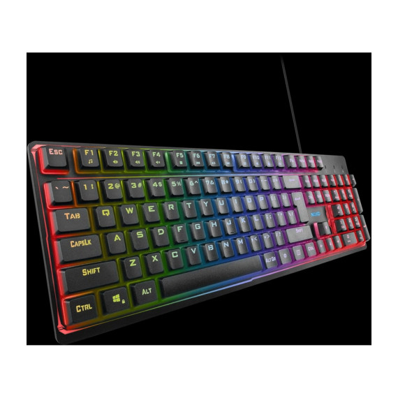 კლავიატურა NOXO NOXO FUSIONLIGHT RAINBOW BACKLIT GAMING KEYBOARD EN/RU BLACK
