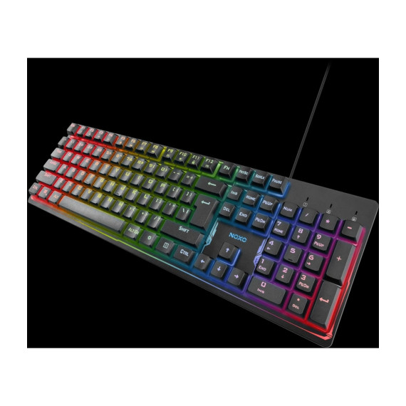 კლავიატურა NOXO NOXO FUSIONLIGHT RAINBOW BACKLIT GAMING KEYBOARD EN/RU BLACK

